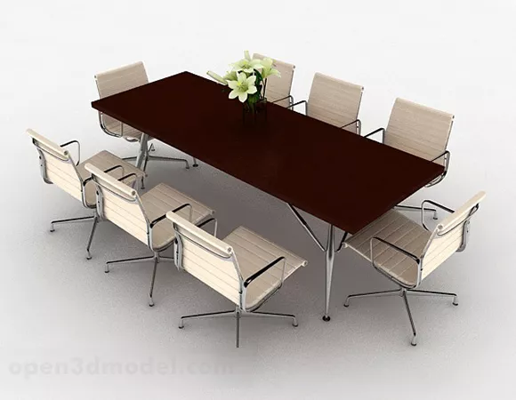 Office Meeting Table And Chair 3d model Office Meeting Table And Chair 3d model