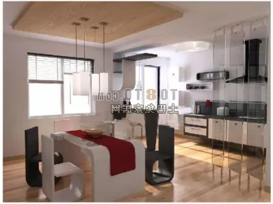 Modern Restaurant Decor 3d model Modern Restaurant Decor 3d model