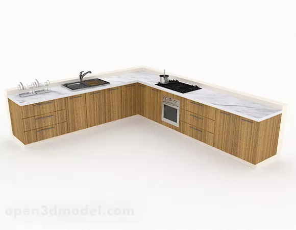 Modern Simple L Shaped Kitchen Cabinet V1 3d model Modern Simple L Shaped Kitchen Cabinet V1 3d model
