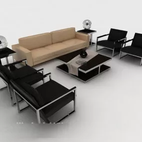 Modern Simple Business Sofa 3d model