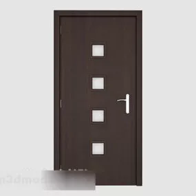 Modern Home Solid Wood Door 3d model