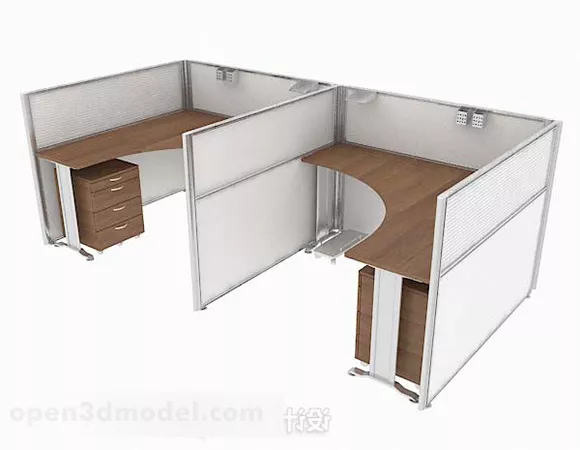 Modern Simple Office Desk 3d model Modern Simple Office Desk 3d model
