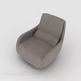 Modern Simple Personality Gray Single Sofa 3d model