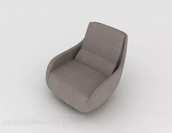 Modern Simple Personality Gray Single Sofa 3d model Modern Simple Personality Gray Single Sofa 3d model