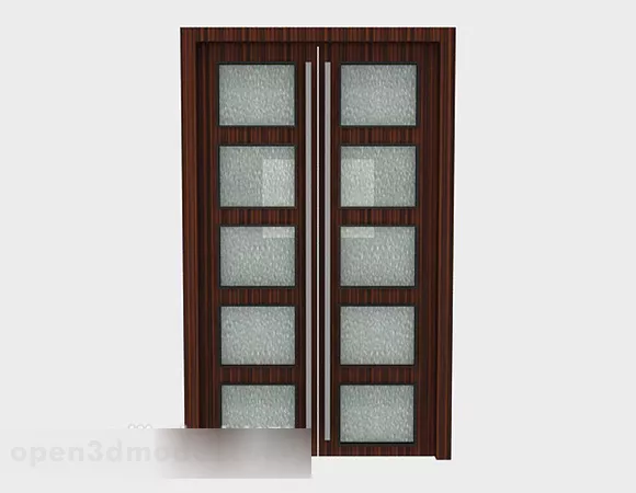 Modern Solid Wood Home Door 3d model Modern Solid Wood Home Door 3d model