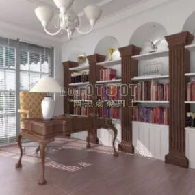 Modern Study Room V1 3d model