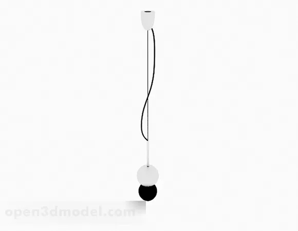 Modern Black White Chandeliers 3d model Modern Black White Chandeliers 3d model