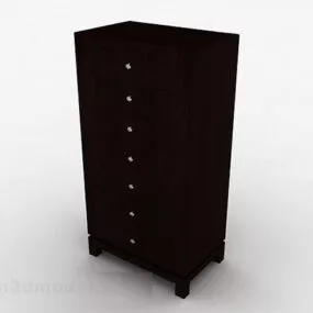 Modern Style Black Colorful Locker 3d model
