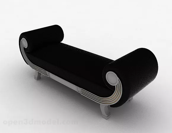 Modern Comfortable Soft Footstool Sofa 3d model Modern Comfortable Soft Footstool Sofa 3d model