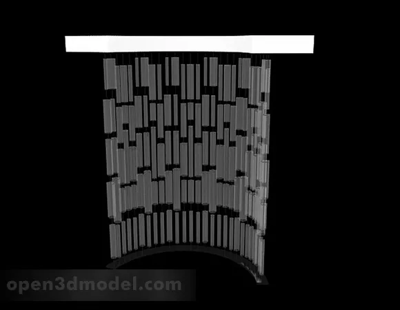 Screen Partition 4 Panels 3d model