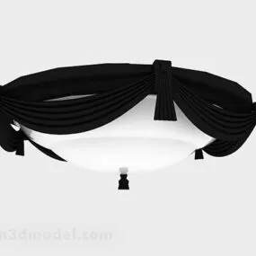 Modern Black Metal Chandelier 3d model