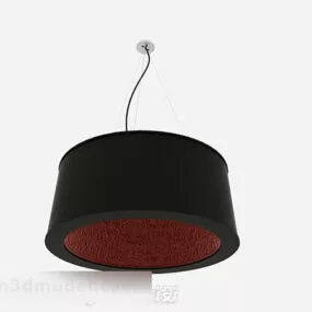 Modern Black Round Chandelier 3d model