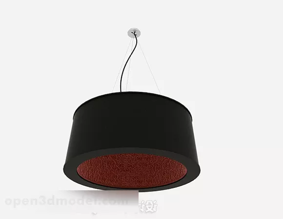 Modern Black Round Chandelier 3d model Modern Black Round Chandelier 3d model