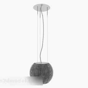 Modern Black Spherical Single Chandelier 3d model