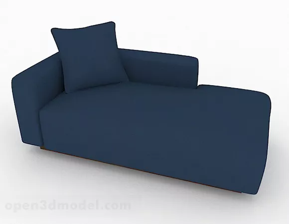 Modern Style Blue Leisure Sofa 3d model Modern Style Blue Leisure Sofa 3d model