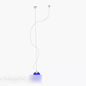Modern Style Blue Spherical Chandelier 3d model