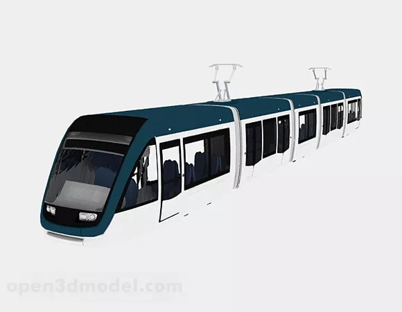 Modern City Train 3d model Modern City Train 3d model