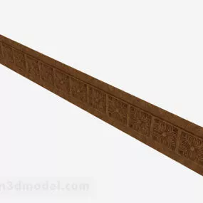 Modern Brown Pattern Skirting 3d model