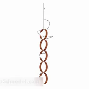 Modern Style Brown Ring Chandelier 3d model