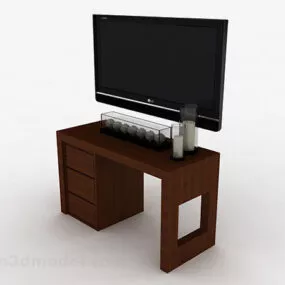Modern Style Brown Tv Cabinet 3d model