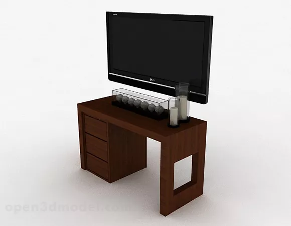 Modern Style Brown Tv Cabinet 3d model Modern Style Brown Tv Cabinet 3d model