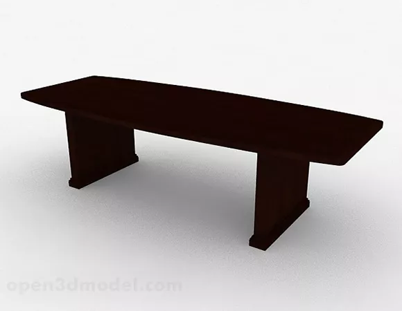 Modern Style Brown Wooden Coffee Table 3d model Modern Style Brown Wooden Coffee Table 3d model