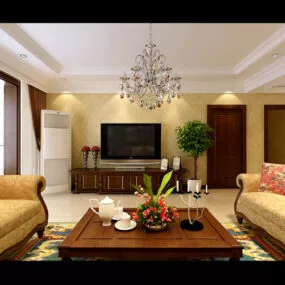 Modern Style Ceiling Interior 3d model