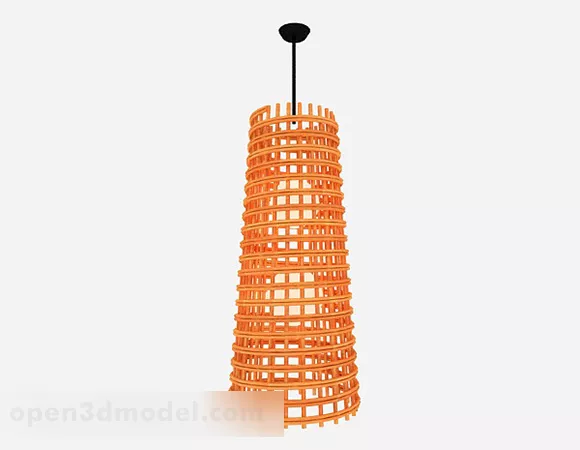 Modern Columnar Hollow Shape Chandelier 3d model Modern Columnar Hollow Shape Chandelier 3d model