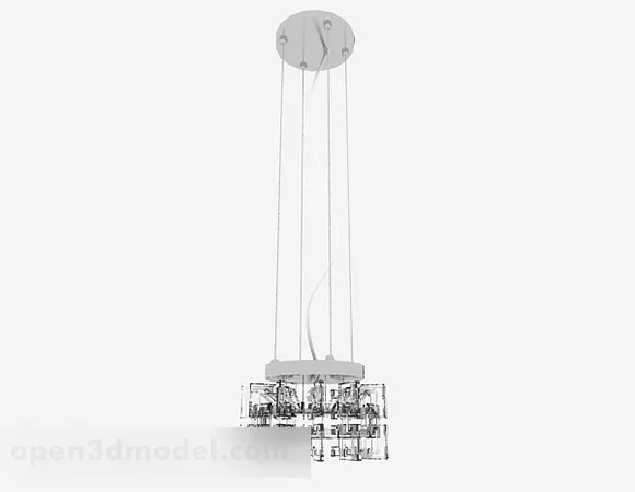 Modern Style Crystal Chandelier 3d model Modern Style Crystal Chandelier 3d model