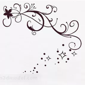 Modern Style Flower Wallpaper 3d model