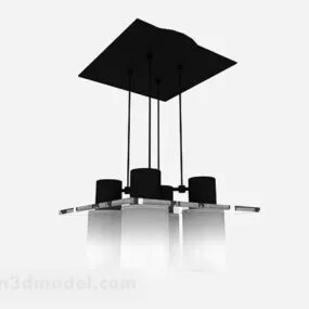 Modern Gradient Color Chandelier 3d model