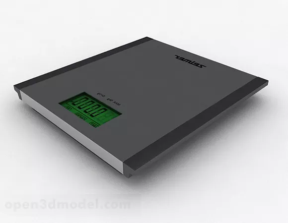 Modern Gray Weight Scale 3d model Modern Gray Weight Scale 3d model