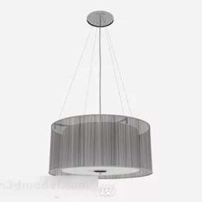 Modern Gray Round Double Chandelier 3d model