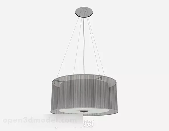 Modern Gray Round Double Chandelier 3d model Modern Gray Round Double Chandelier 3d model
