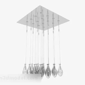 Modern Drop Shaped Chandelier 3d model