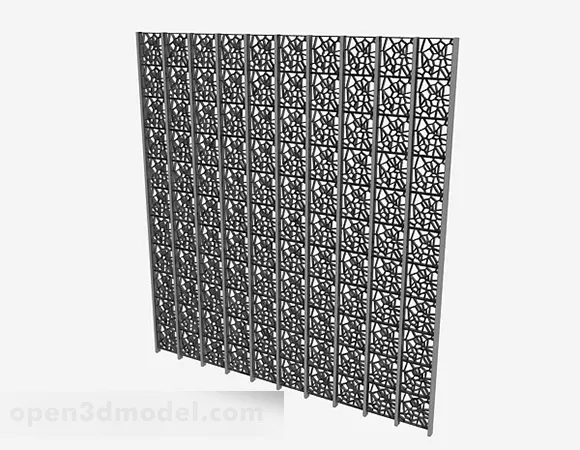 Chinese Partition Rectangle Line Shape 3d model