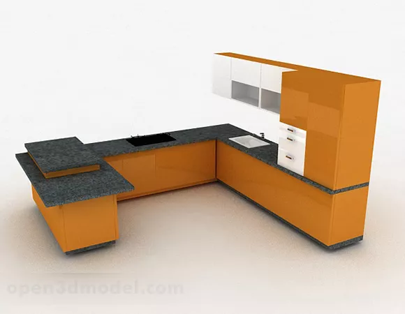 Modern Home Kitchen Cabinet 3d model Modern Home Kitchen Cabinet 3d model