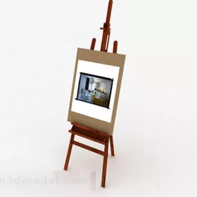 Modern Wooden Easel 3d model