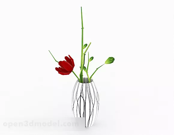 Modern Vase Plant Home Decoration 3d model Modern Vase Plant Home Decoration 3d model