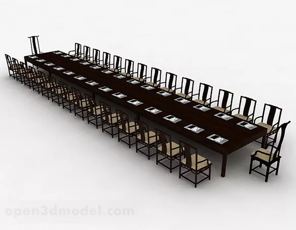 Modern Large Conference Table Chair 3d model Modern Large Conference Table Chair 3d model