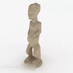 Modern Brown Little Boy Home Decoration 3d model