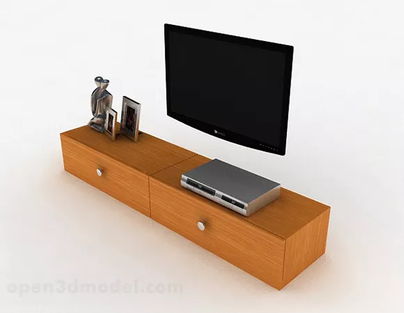 Modern Style Wood Grain Tv Cabinet 3d model Modern Style Wood Grain Tv Cabinet 3d model