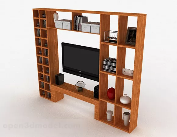 Modern Wooden Display Cabinet 3d model Modern Wooden Display Cabinet 3d model