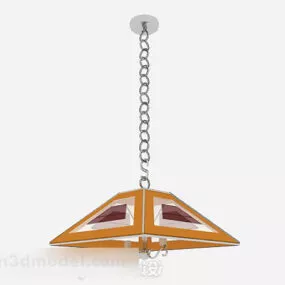 Modern Living Room Brown Chandelier 3d model