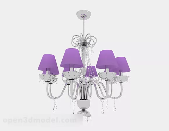Modern Living Room Crystal Chandelier 3d model Modern Living Room Crystal Chandelier 3d model
