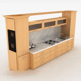 Modern Style Wooden Cabinet 3d model