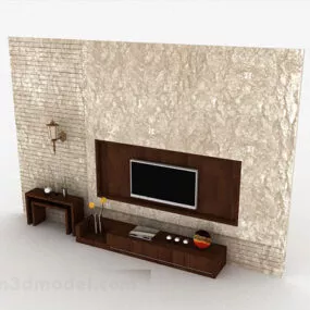 Modern Marble Tv Background Wall 3d model