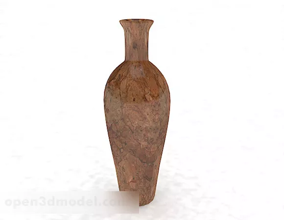 Marble Pattern Big Belly Vase 3d model Marble Pattern Big Belly Vase 3d model