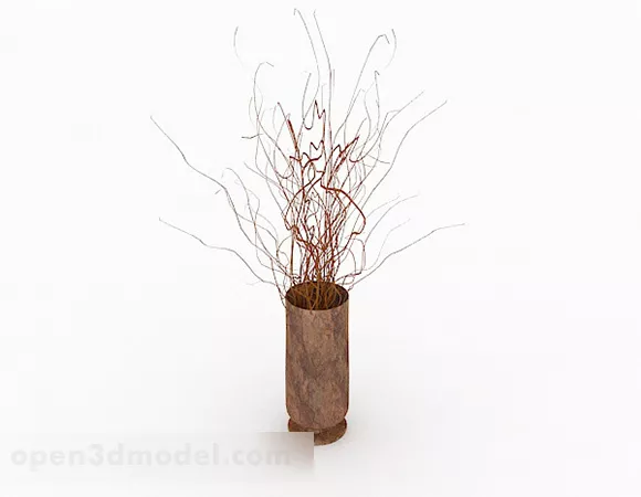 Marble Pattern Straight Vase Decoration 3d model Marble Pattern Straight Vase Decoration 3d model