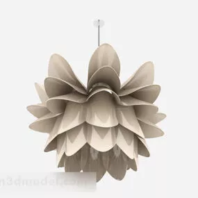 Modern Style Metal Lotus Chandelier 3d model